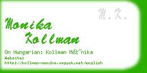 monika kollman business card